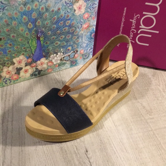 Malu Shoes - Malu Super Comfort Low Wedge Sandal for Women C